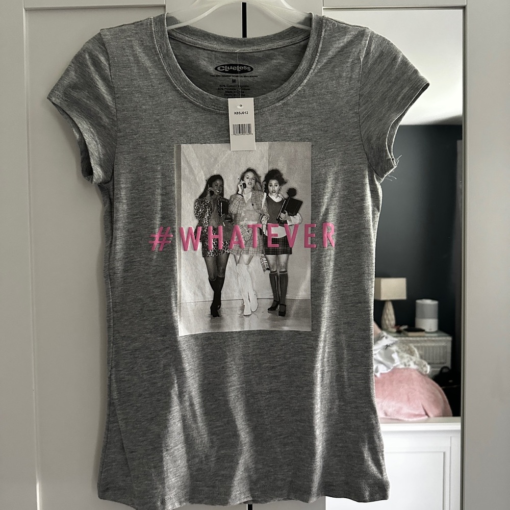 Clueless Fitted Gray Graphic T-Shirt